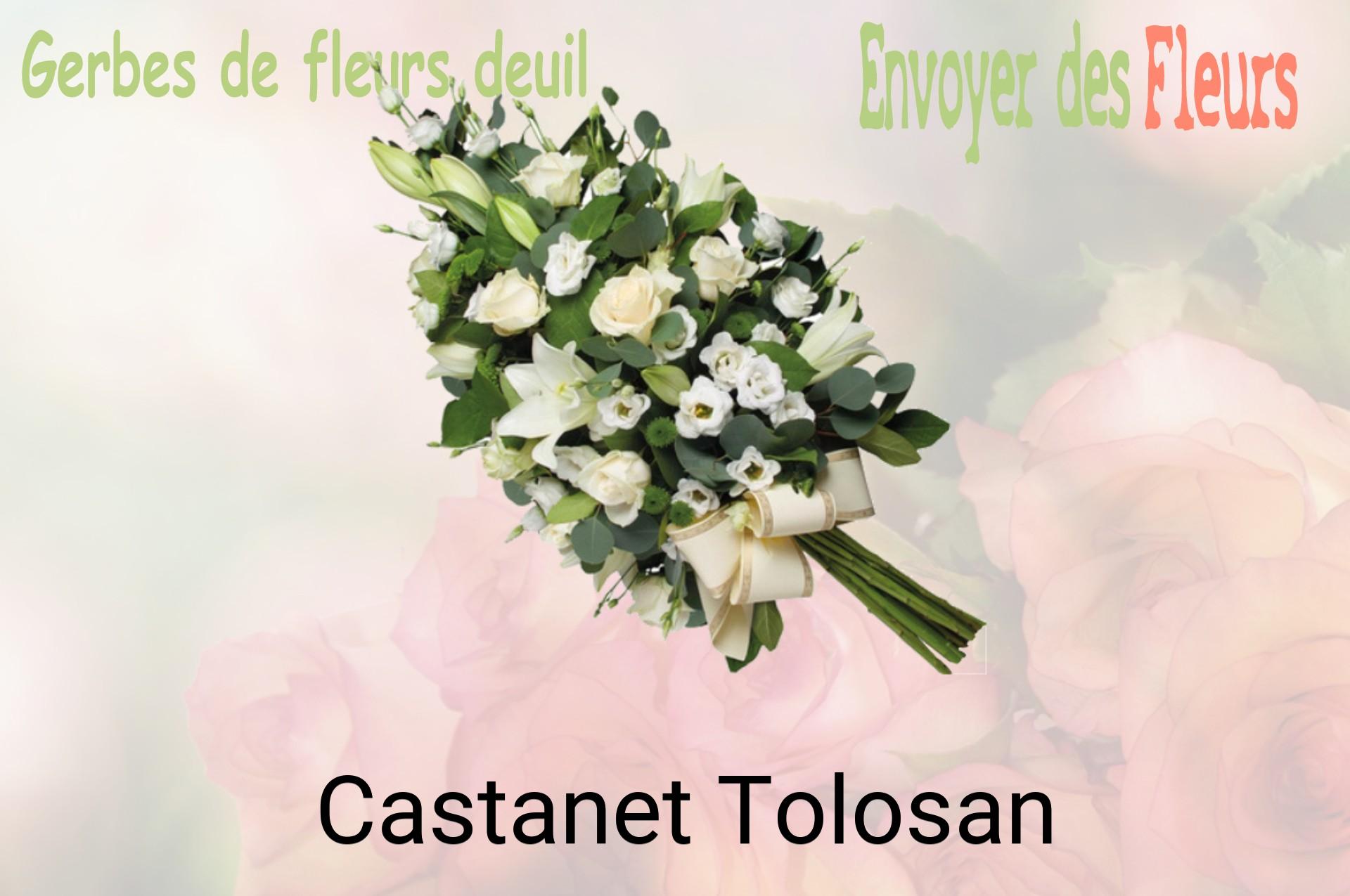 Gerbe de fleurs de deuil livrée à Castanet-Tolosan